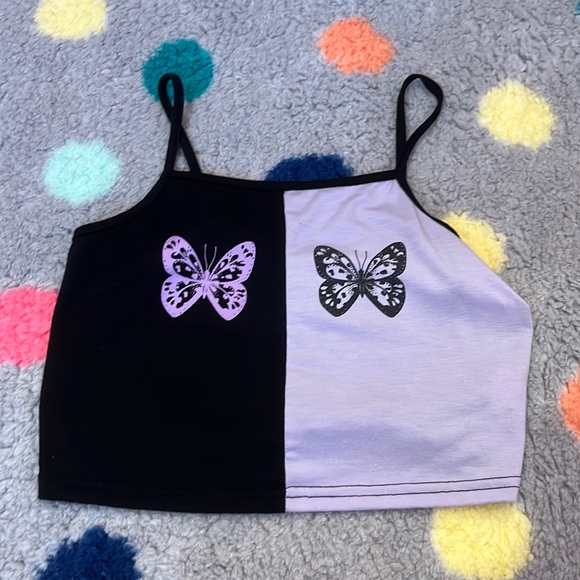 SHEIN Other - Shein Girls Butterfly Crop Top
